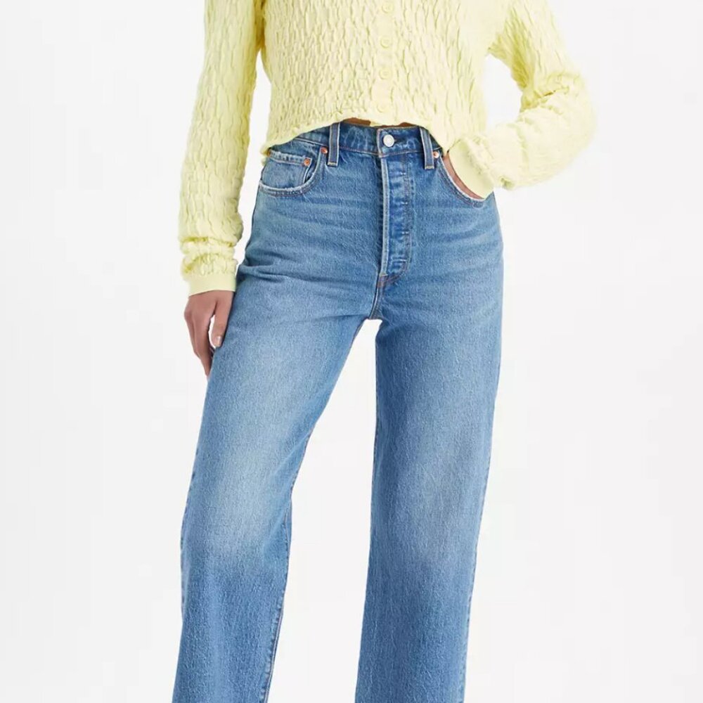 Women's Levis Ribcage Straight ankle jeans, size 29 x 27, Dance Around